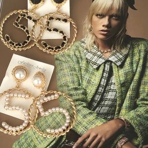 Oversized dangling earrings two colors you chose